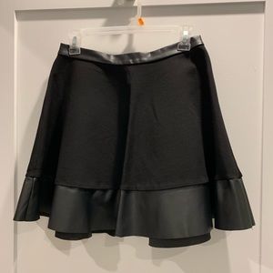 Topshop Faux Leather Circle Skirt